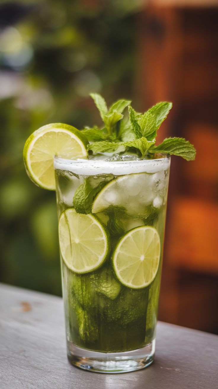 The Classic Mint Mojito is a refreshing cocktail that perfectly balances the flavors of mint, lime, and crisp soda water. This drink is ideal for warm days and gatherings, offering a cool, invigorating taste that everyone loves.