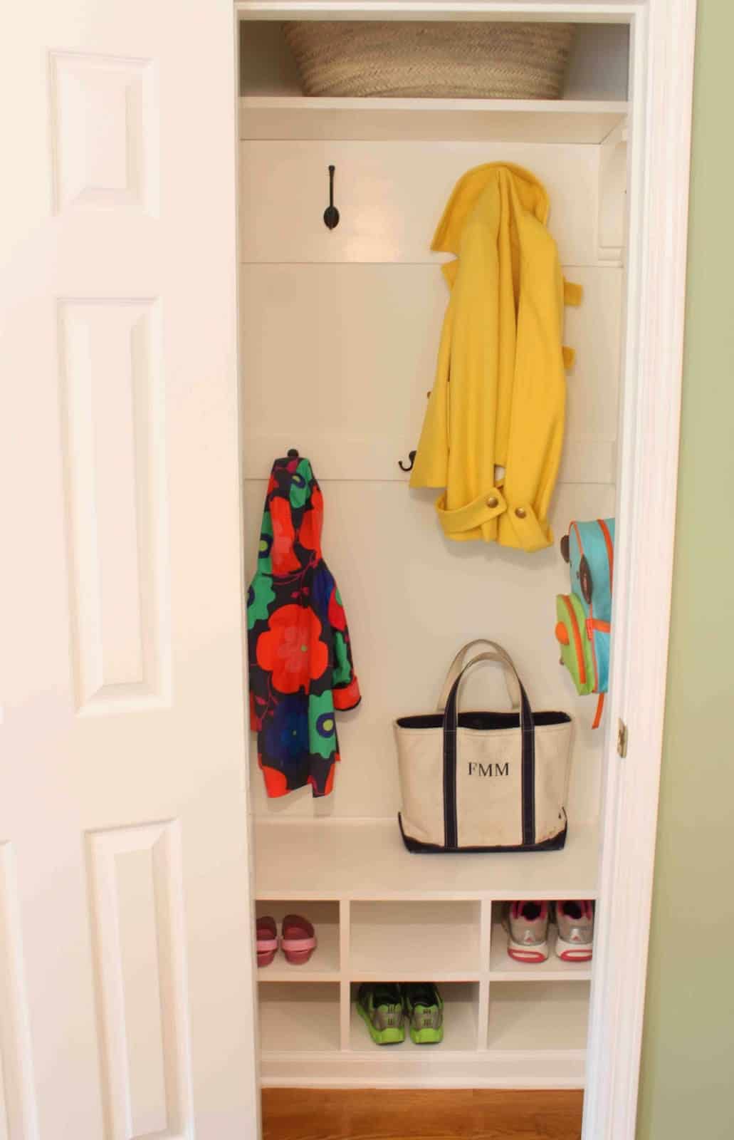 Turn your closet into a mini mudroom