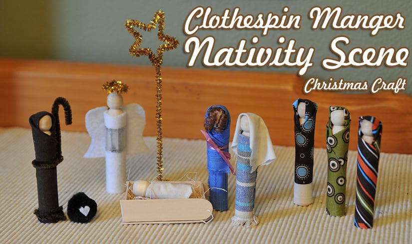 Love this clothespin nativity scene