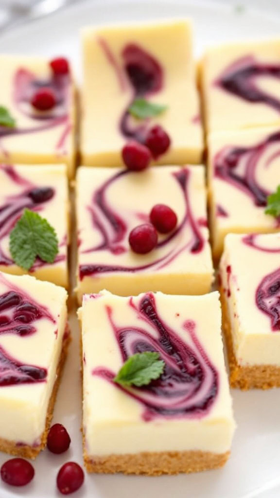 Cranberry cheesecake bars are a delightful treat that combines creamy cheesecake with a tart cranberry swirl. They’re perfect for gatherings or just a sweet snack at home. 