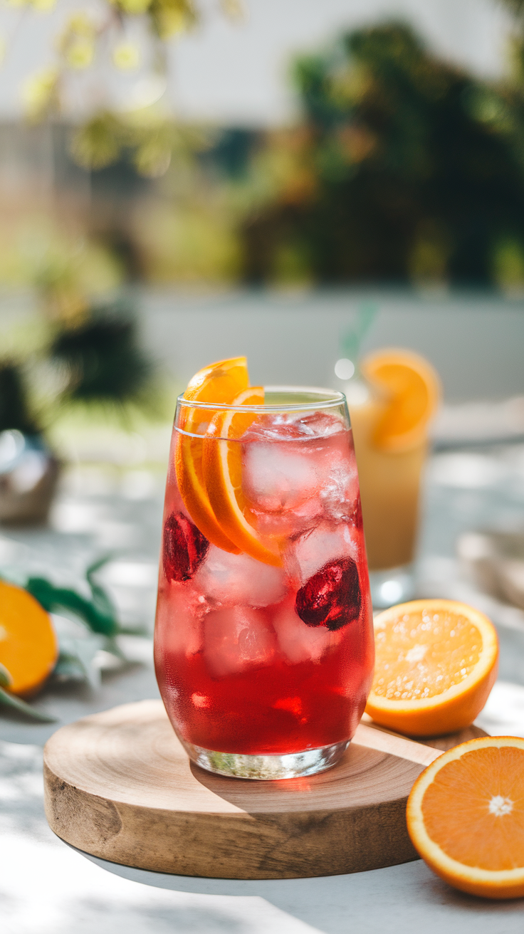 The Cranberry Orange Spritzer is a refreshing drink that bursts with flavor. This cocktail shines with its vibrant pink hue, thanks to the cranberries, beautifully complemented by the bright orange slices. It’s perfect for summer gatherings or any celebration. The combination of tart cranberry and sweet orange creates a delightful balance that tantalizes the taste buds.