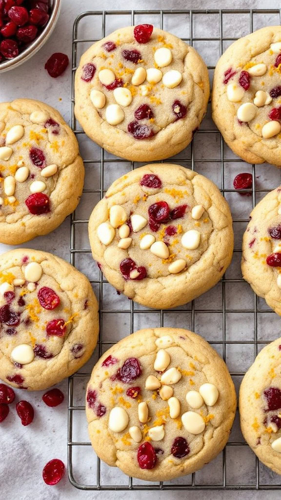 Cranberry orange white chocolate macadamia nut cookies are a delightful treat. The combination of tart cranberries and sweet white chocolate creates a perfect balance. 