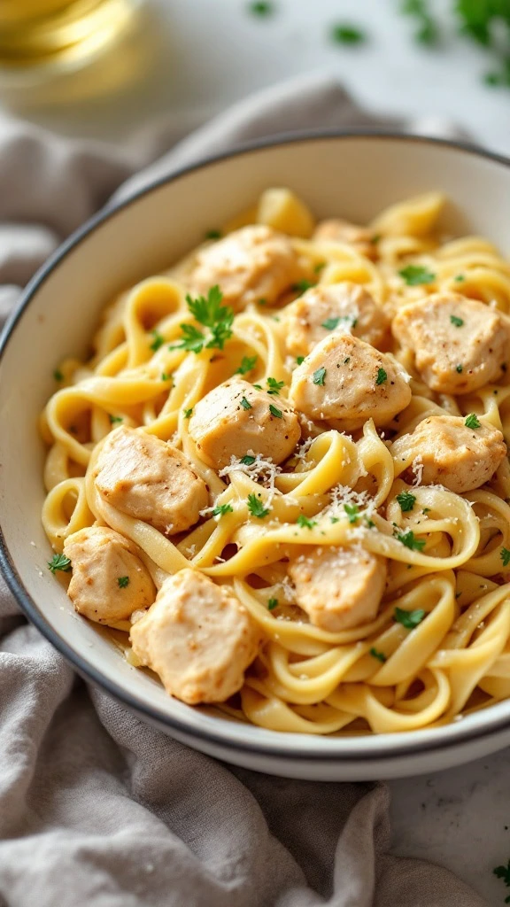 This creamy garlic chicken pasta is a lifesaver for busy moms. It’s quick to make and packed with flavor, making dinner a breeze. Your family will love this comforting dish, and you’ll appreciate how easy it is to whip up!