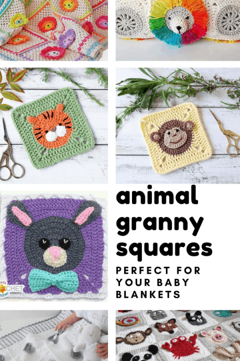 Loving these animal granny squares - so many cute crochet patterns that will make wonderful baby shower gifts
