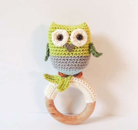 Little Owl Teething Ring