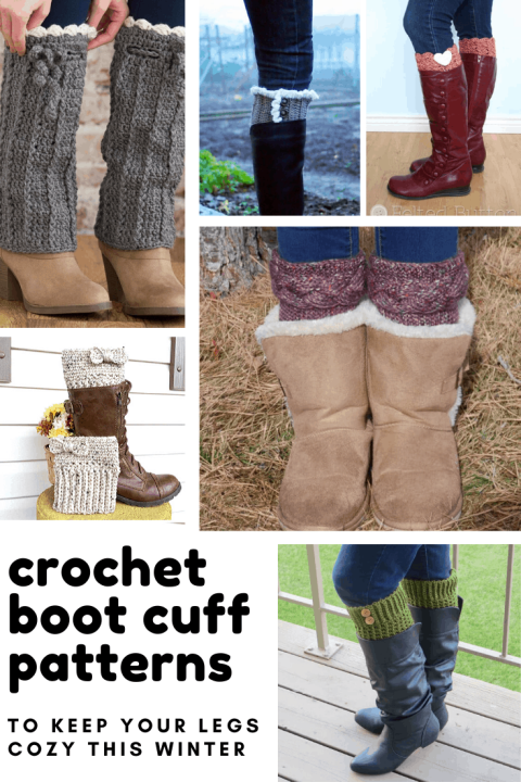 Loving these crochet boot cuff patterns -the perfect way to keep your feet cozy this winter!
