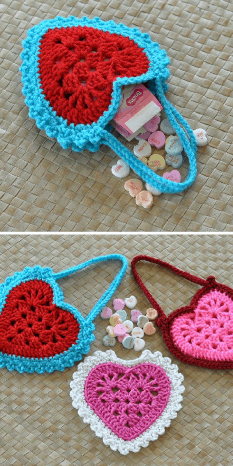 PDF Granny Heart Superstar Hanging Hearts Valentine Crochet Pattern