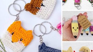 So many cute crochet keychain patterns here! They're quick and easy to make and are wonderful handmade gift ideas for birthdays, stocking stuffers and teacher appreciation!