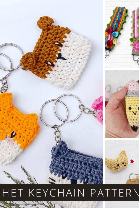 So many cute crochet keychain patterns here! They're quick and easy to make and are wonderful handmade gift ideas for birthdays, stocking stuffers and teacher appreciation!