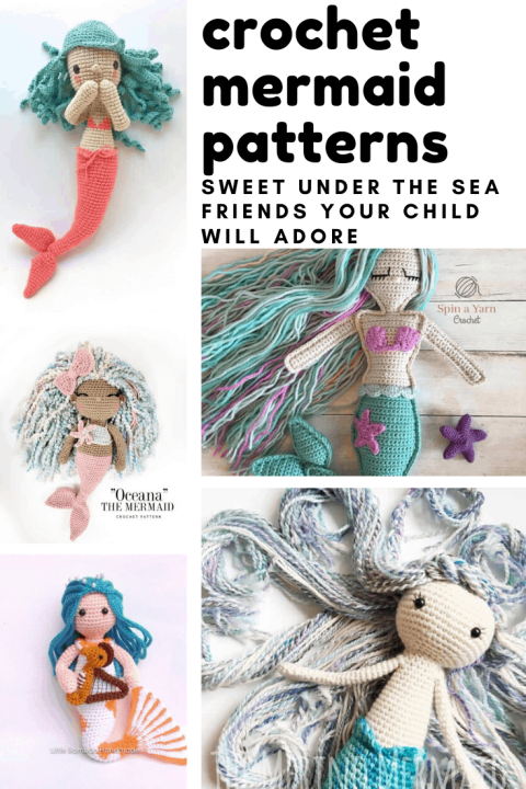 Loving these easy to follow mermaid crochet patterns and your children are sure to love their new playmate!