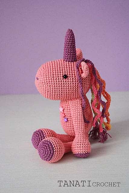 Toy Unicorn Crochet pattern 14 Inches