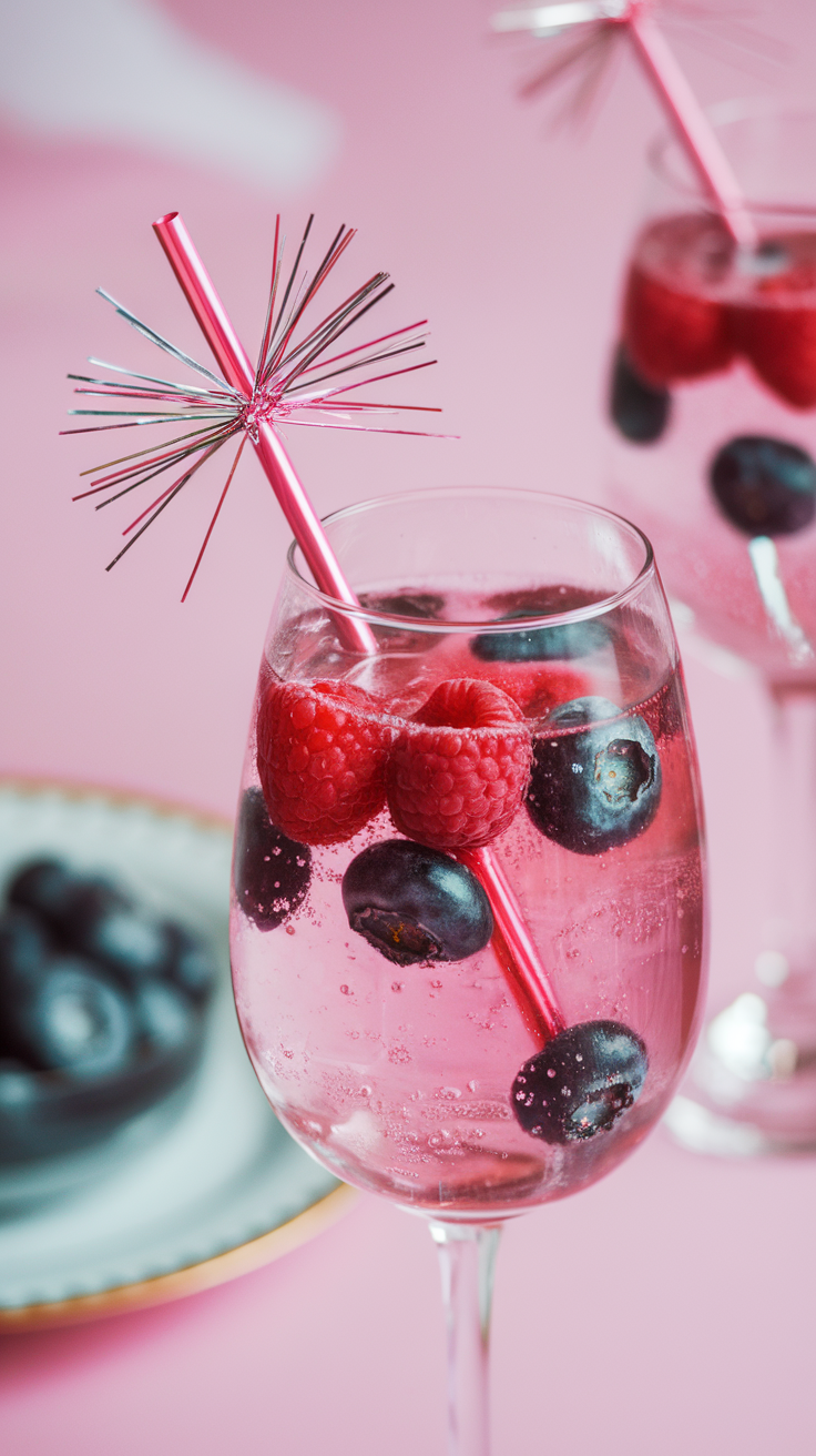 Cupid's Berry Fizz is a delightful and refreshing cocktail that perfectly captures the spirit of friendship and celebration. With its bubbly texture and fruity flavor, this drink is ideal for toasting with your besties on Galentine's Day. The combination of sparkling water, fresh berries, and a hint of sweetness makes it light and enjoyable, ensuring everyone will love it.