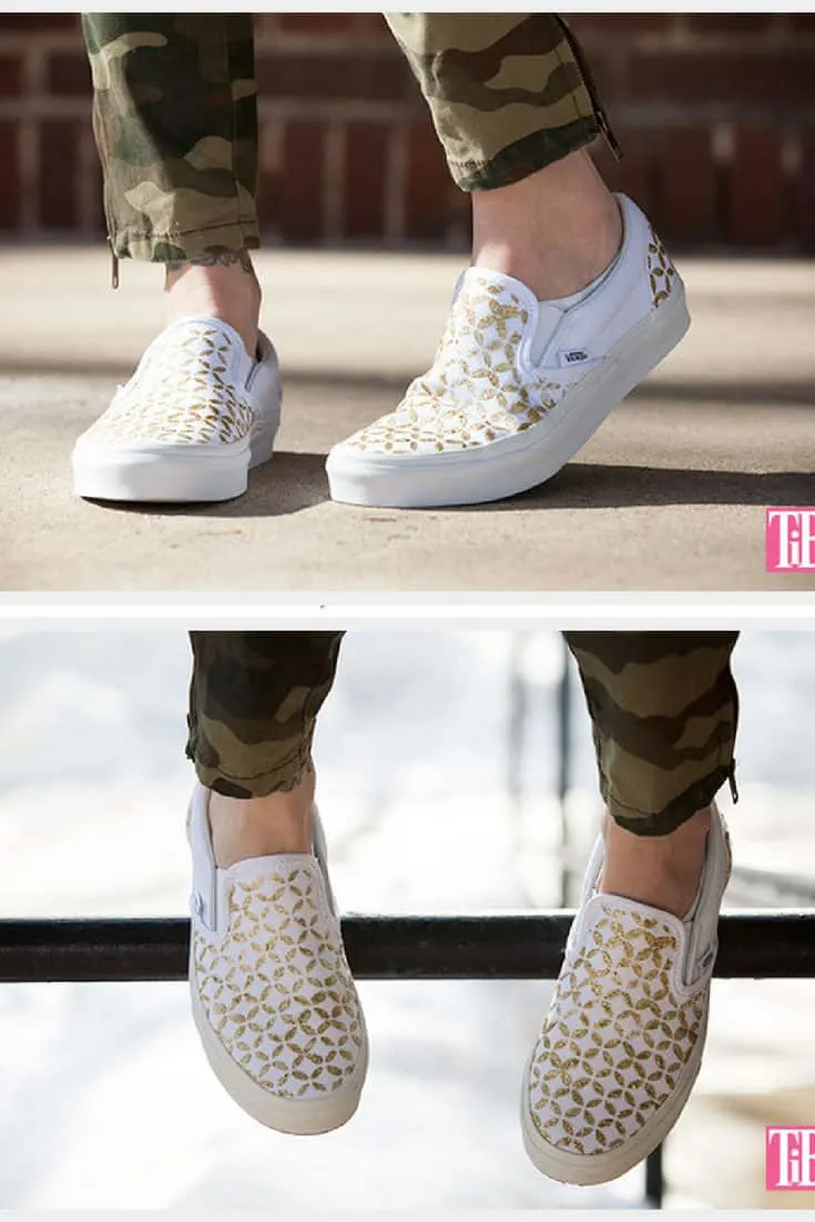 DIY Stenciled Sneakers