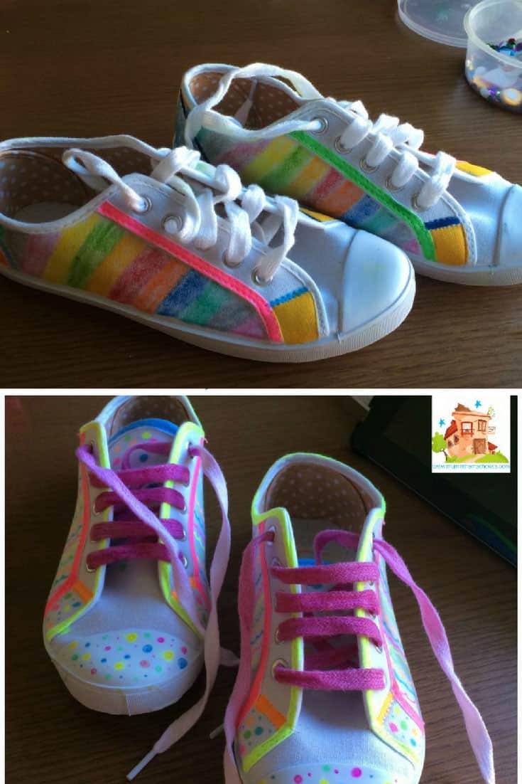 Decorating Shoes with Fabric Pens