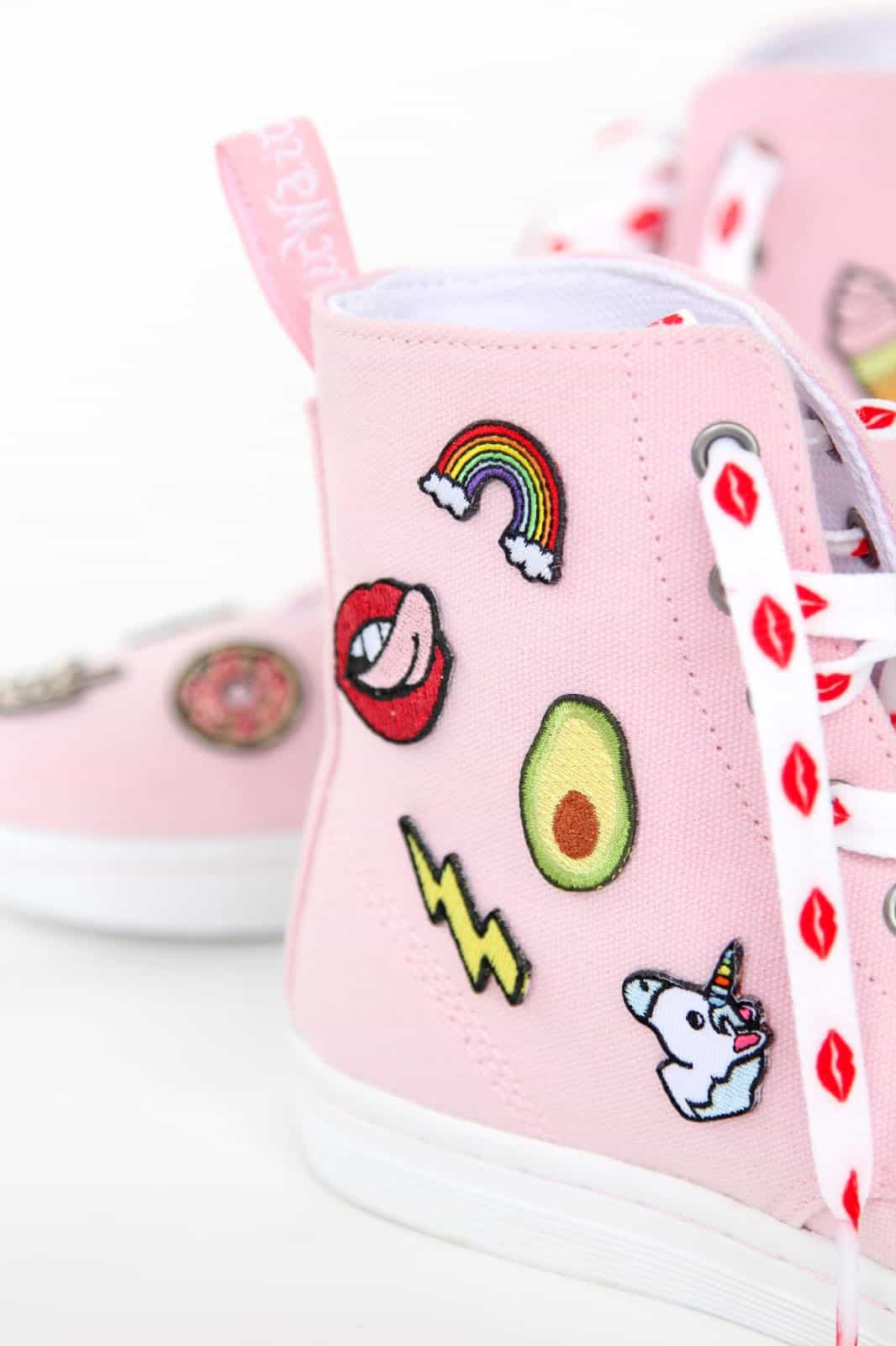 DIY Patch Patterned Sneakers