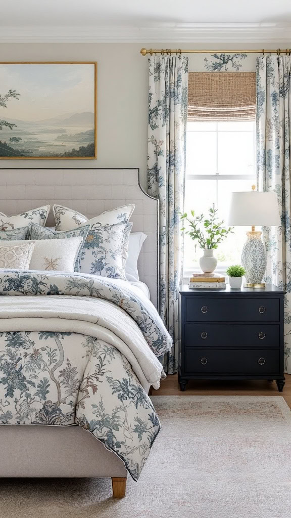 Chinoiserie bedding adds a unique flair to your bedroom. With its intricate patterns and soft colors, it creates a cozy yet stylish vibe. It's a great way to express your personality through your home decor.