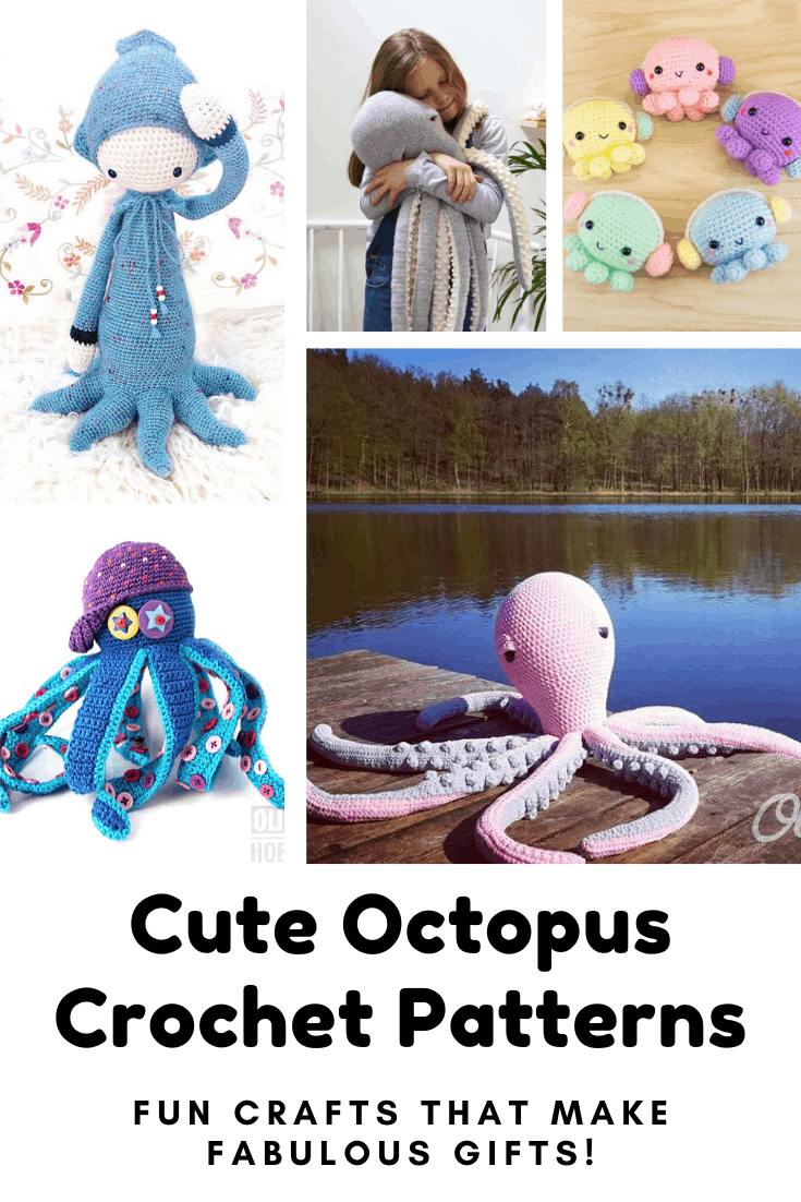 You have to add one of these cute octopus crochet patterns to your project list! They're adorable! #crochet #crochetpatterns #crafts