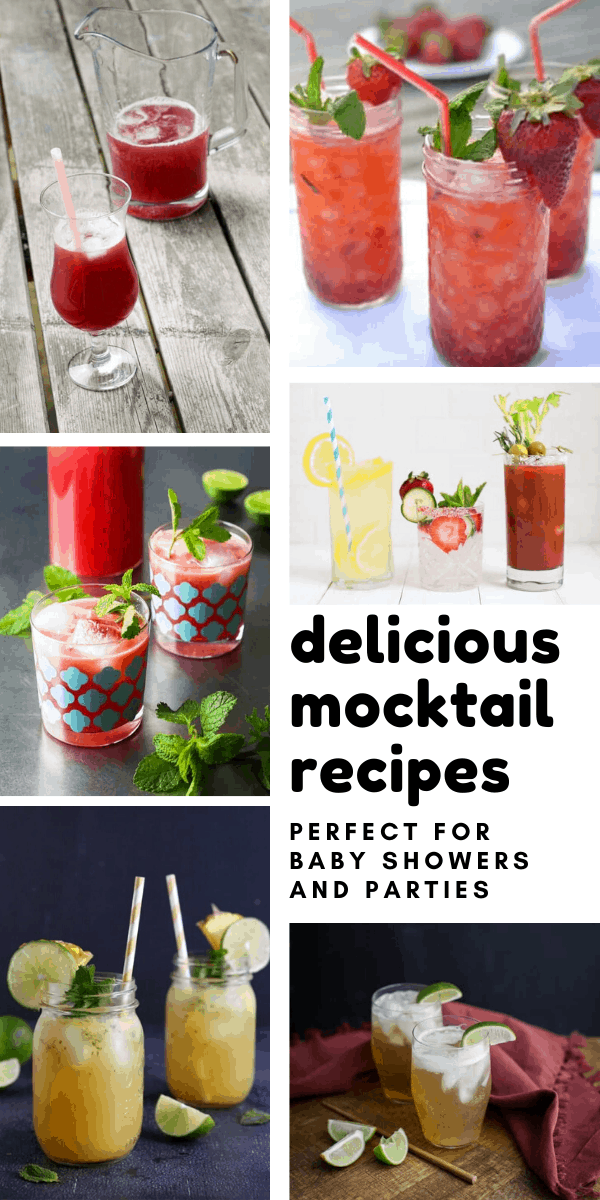 These delicious mocktail recipes are alchohol free and perfect for baby showers and weddings