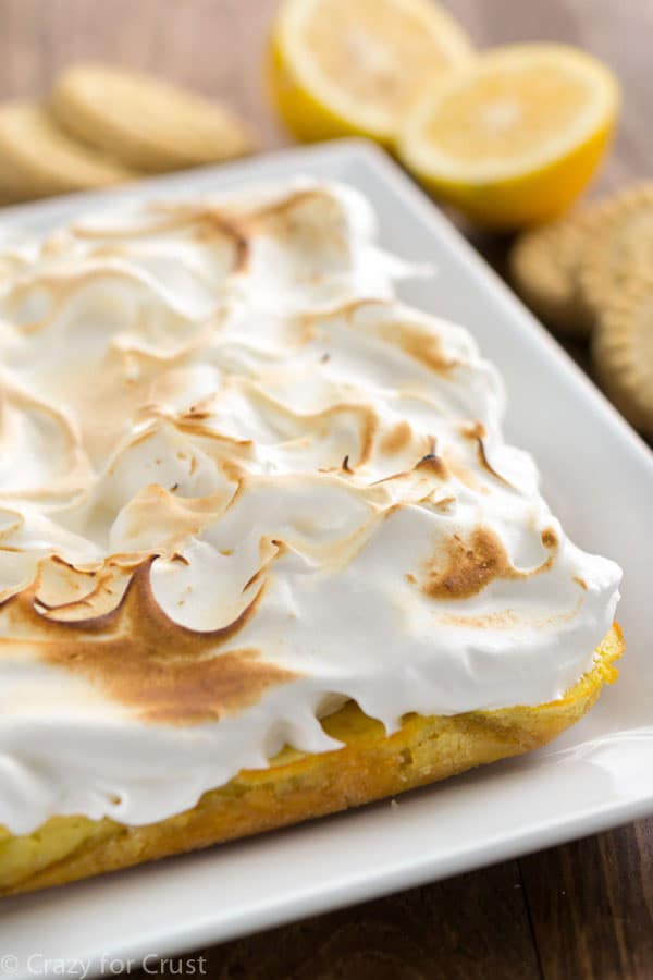 LEMON MERINGUE PIE BARS {SHORTBREAD CRUST}