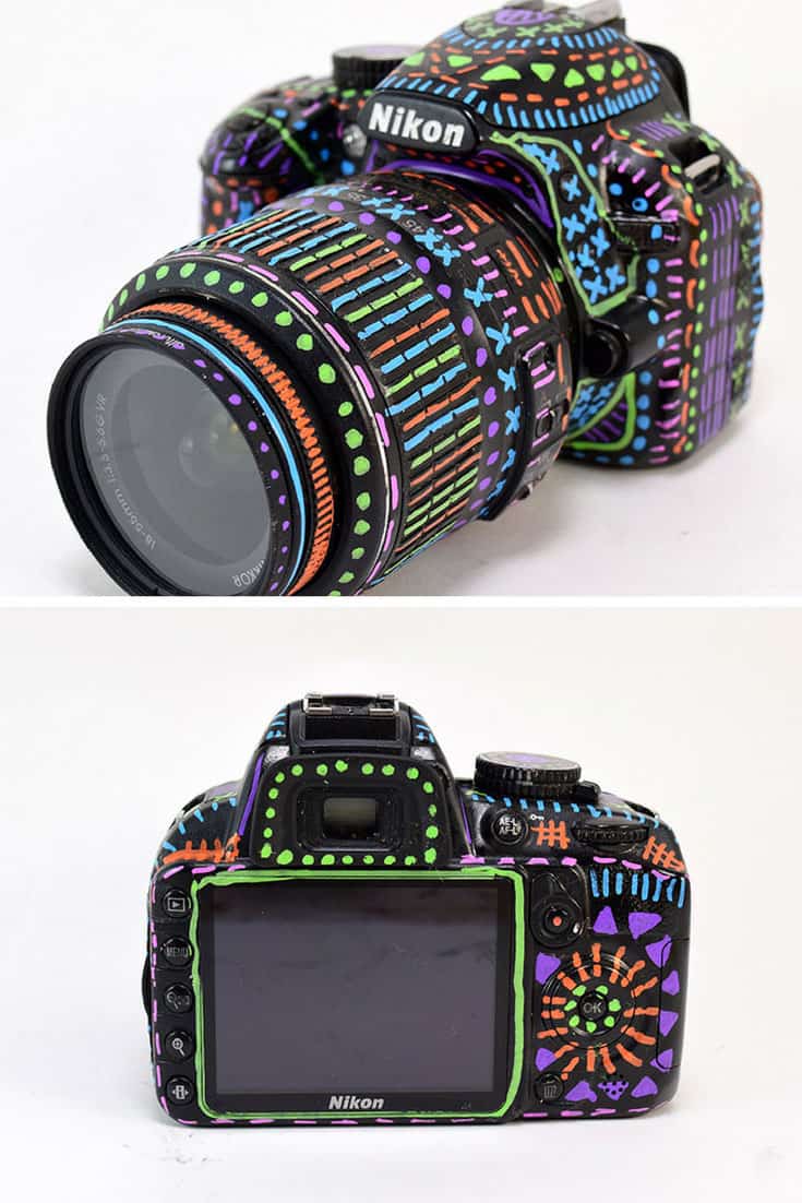 Sharpie Doodled DSLR Camera