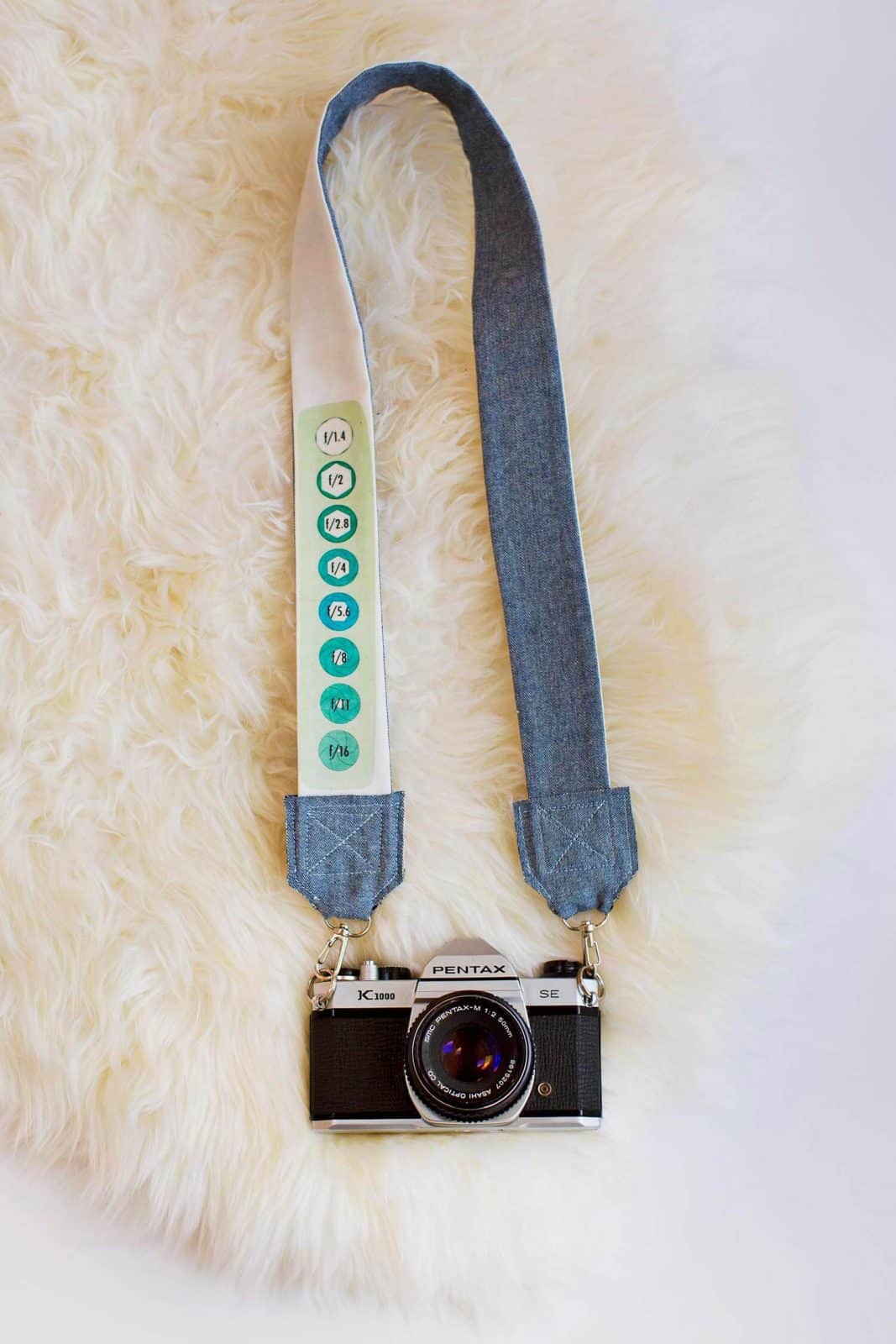 DIY Camera Strap with Cheat Sheet