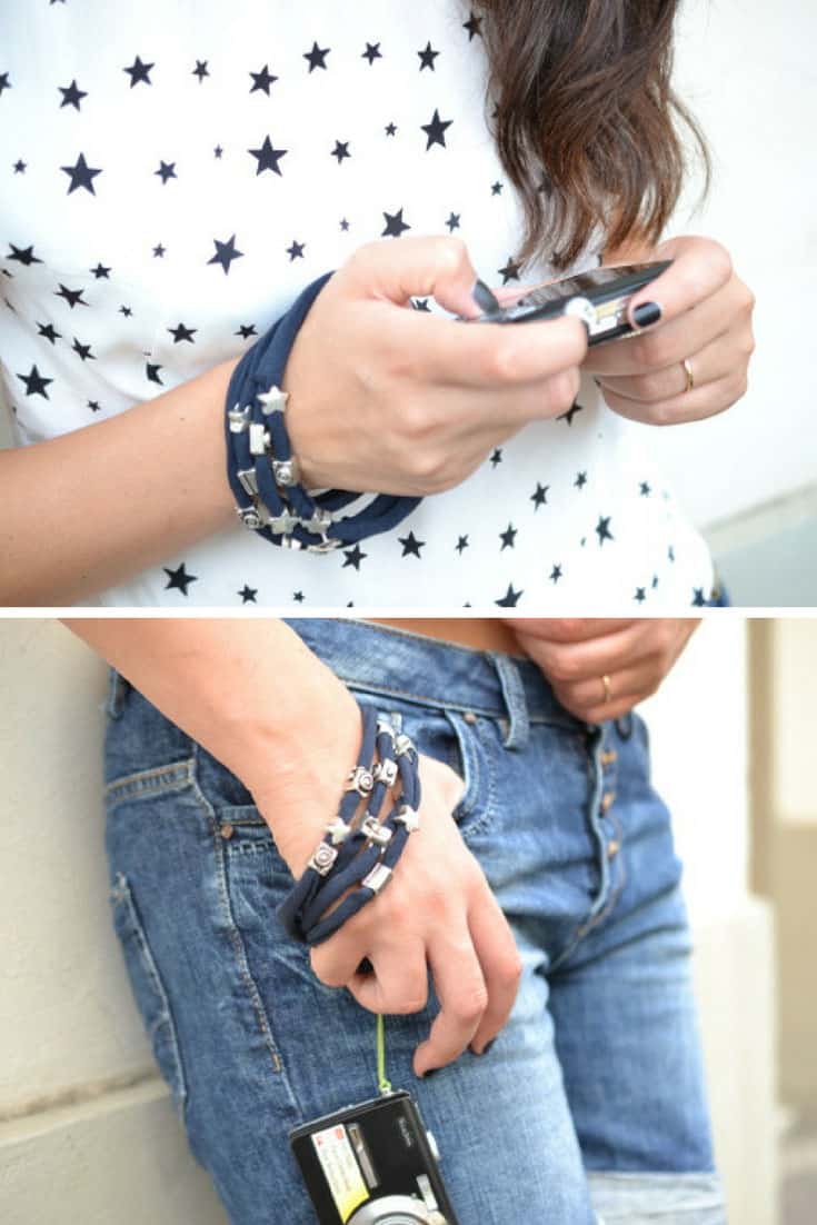 DIY Camera Wrist Strap with Stars
