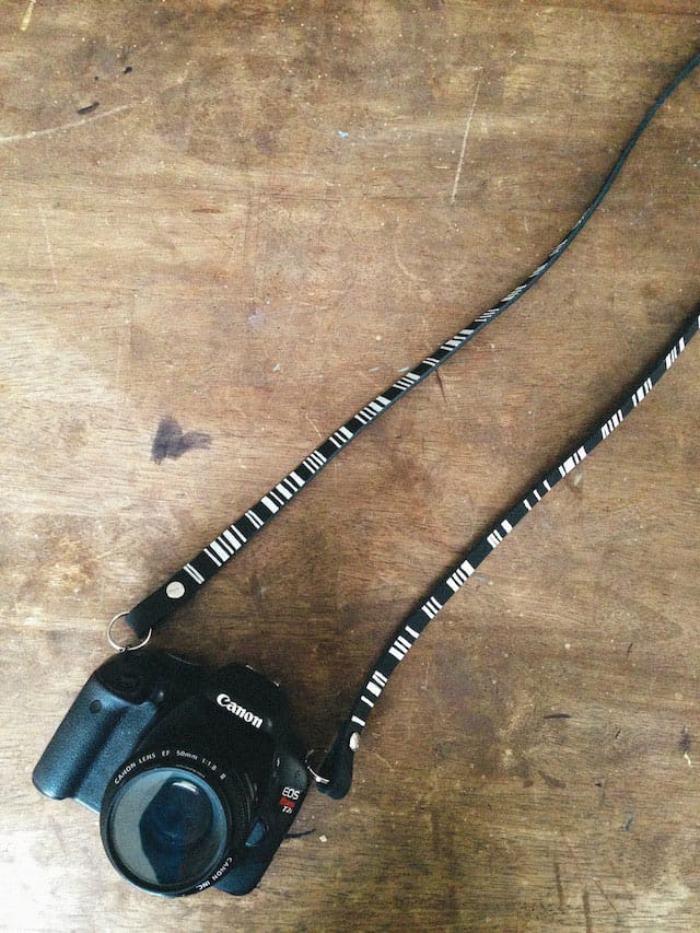 Simple Decorated Leather Camera Strap