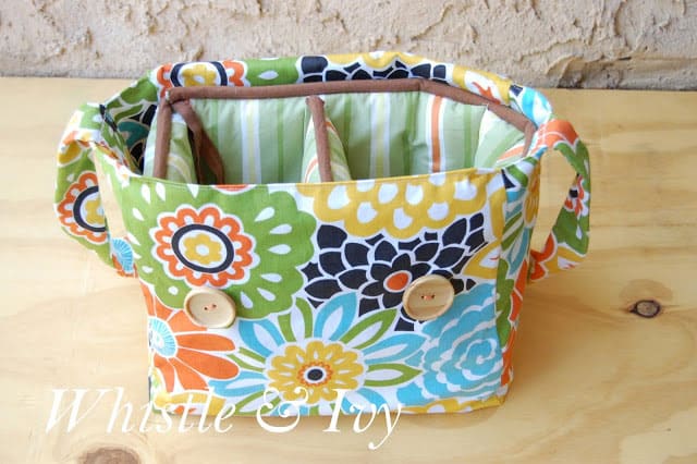 Incredibly Easy Lined Camera Bag with Upcycled Crib Bumpers