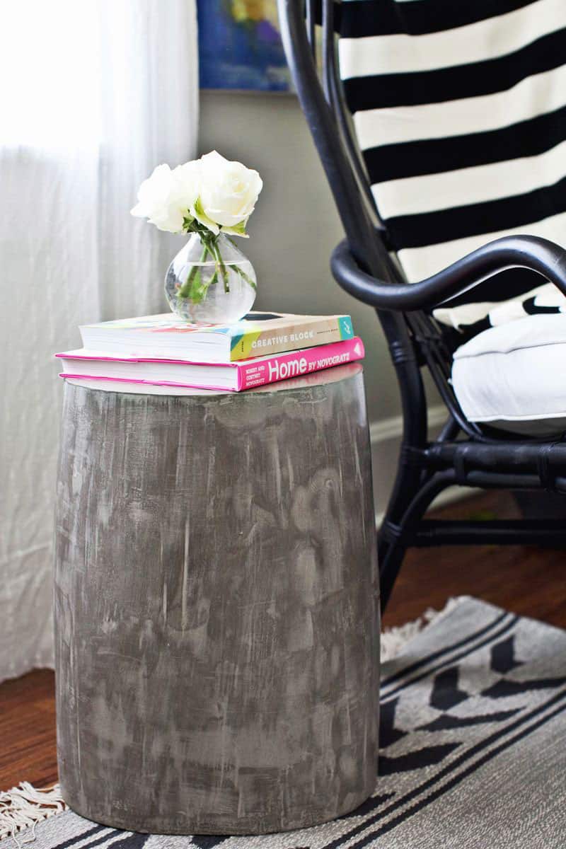 DIY Lightweight Cement Side Tables