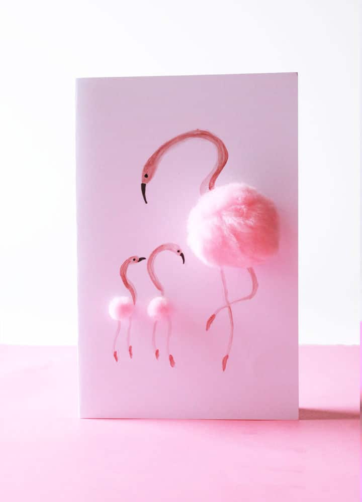 DIY Flamingo Greeting Card