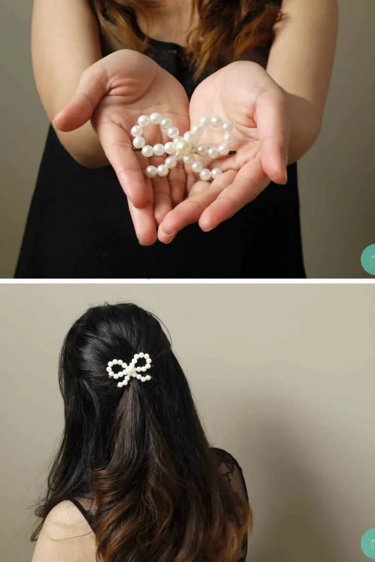 Delicate Pearl Bow Hair Accessories