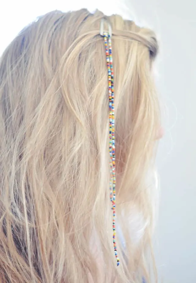 How to make hair on sale accessories with beads