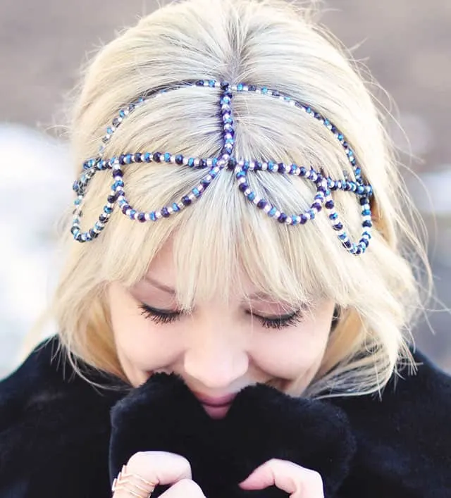 DIY Beaded Headband Crown