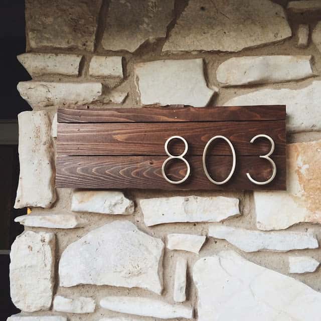 26 Gorgeous DIY House Number Signs You Need To See   Diy House Number Ideas 11 