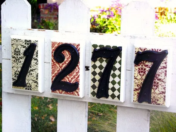 House Number Sign DIY