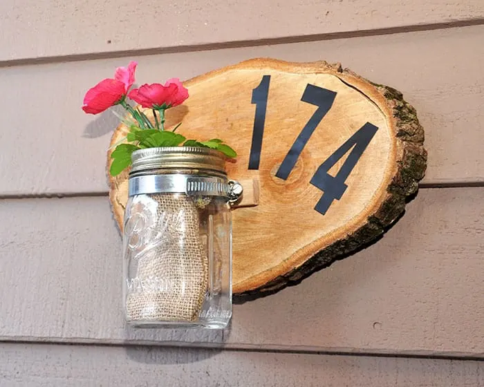 Make a House Number Sign with a Wood Slice