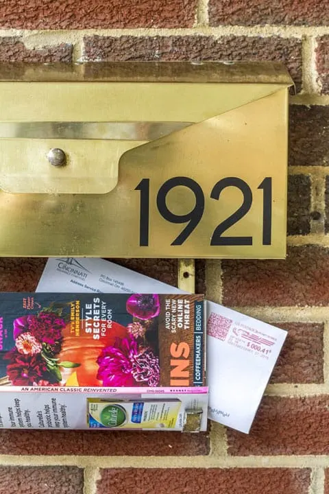 Our Mid-Century Wall-Mounted Mailbox Makeover