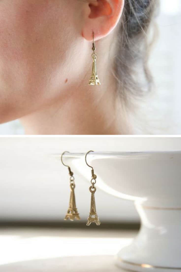 DIY Kate Spade Eiffel Tower Earrings