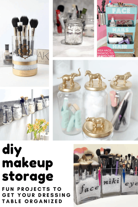 If your dressing table is out of control it's time to get organized with these clever diy makeup storage projects!