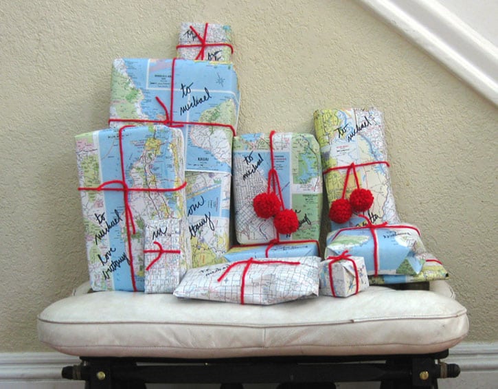 Map-Wrapped Gifts