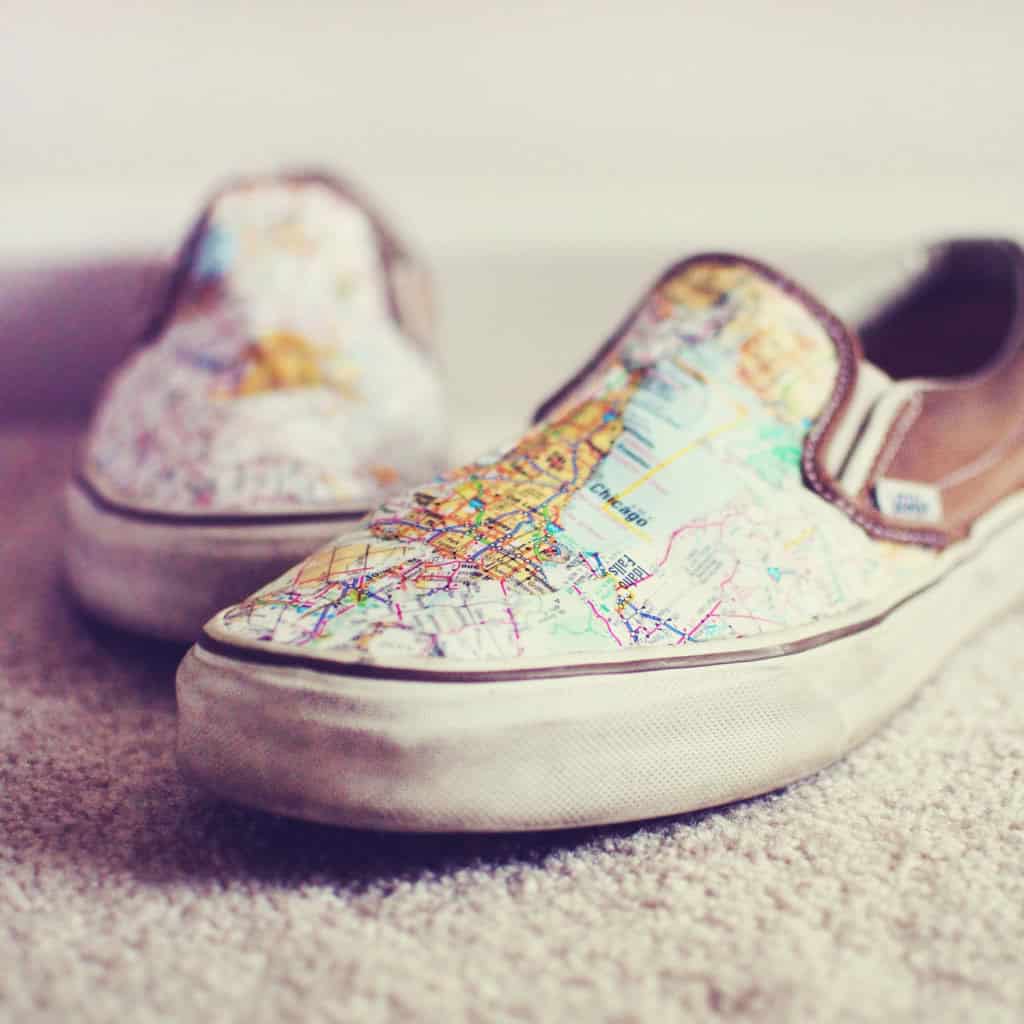 Make Your Own Map Shoes