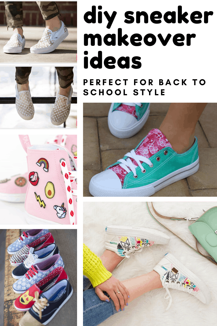 These DIY sneaker makeover ideas are super cute and perfect for back to school style