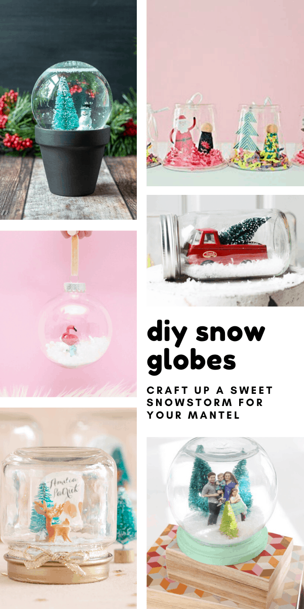 So many whimsical diy snow globes to craft with the kids this weekend!