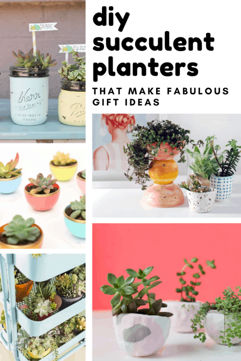 These DIY succulent planters make fabulous handmade gifts - and look like you spent a lot at the store!