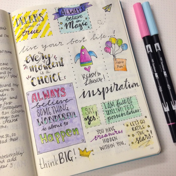 Bullet Journal Quotes Layout