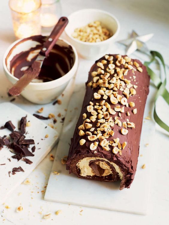 Nothing says Christmas quite like a chocolate log - and this salted caramel twist brings it right up to date!