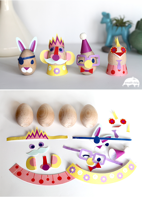 Did you ever see an Easter egg look so FUNNY! This one is super easy to prep for, you just have to print out the free designs and then give the kids a glue stick.