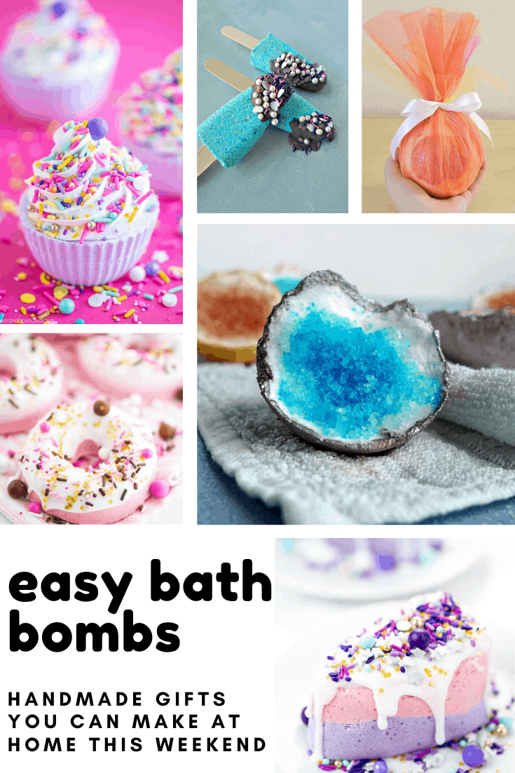 Wow! So many ideas for making DIY bath bombs! And they're easy to follow projects too. These will make fabulous handmade gifts - especially for last minute Christmas gift ideas!