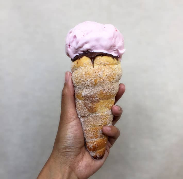 THE BAKED, NOT FRIED, DONUT ICE CREAM CONE RECIPE!