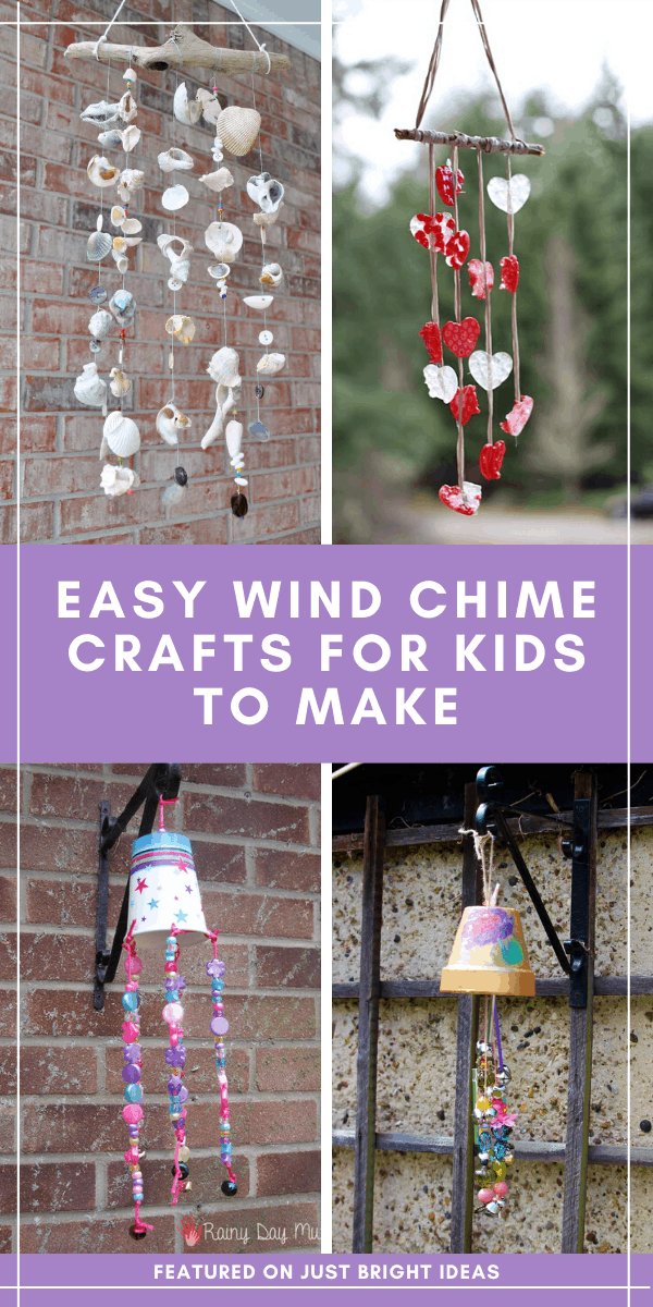 Loving these diy wind chime projects - easy crafts for kids to make and they brighten up the garden